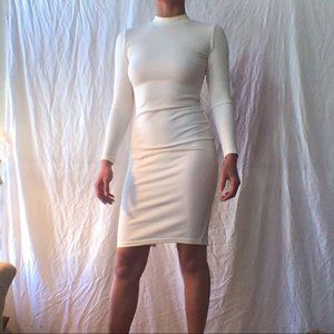American Apparel Mock Neck Midi Dress